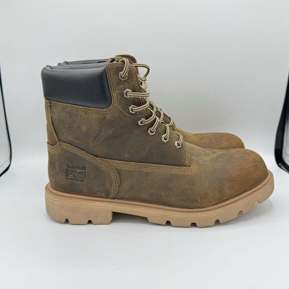 $150 Men's Timberland PRO Sawhorse 6" Composite Safety Toe Dk Brown Size 11.5W - Picture 1 of 9